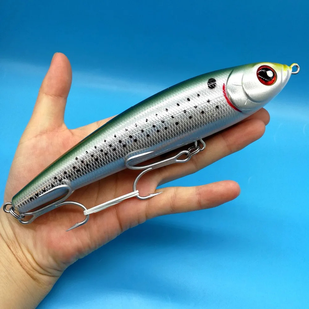NOEBY 1 шт./лот большая приманка для рыбалки карандаш 145 г/98 г/70 г 8 цветов 3D Глаза лодка тролли оседающая на дно приманка hardlure
