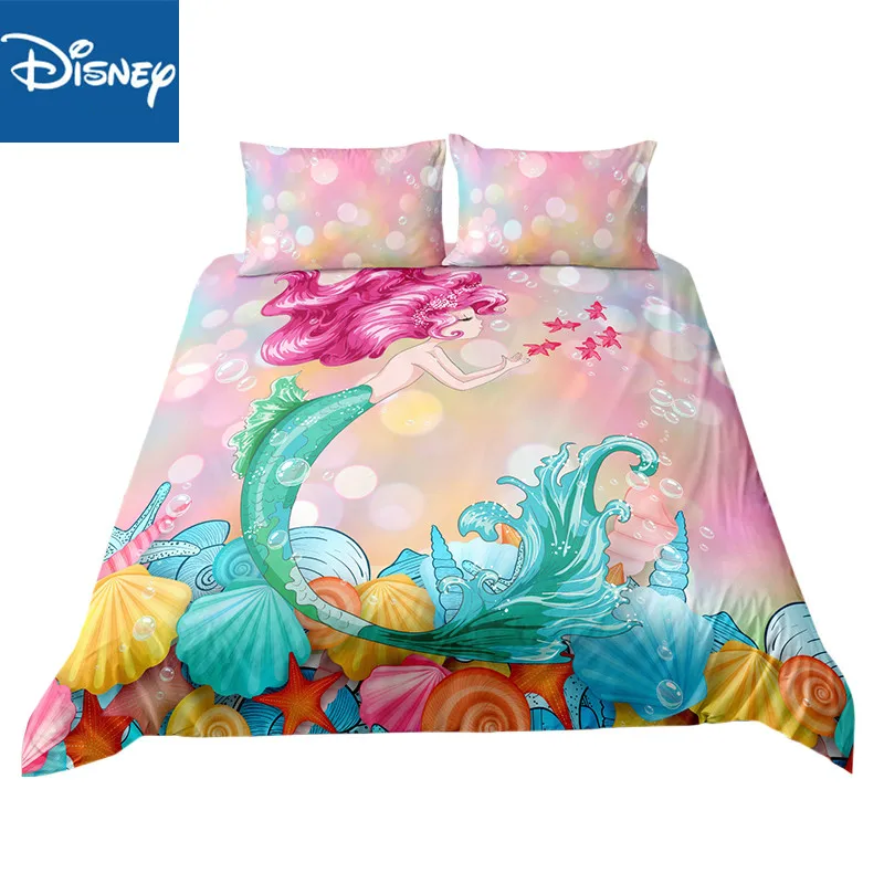 

Полный комплект постельного белья для детской спальни, Декор, двойное одеяло, наволочки, 3-4 шт., включая домашний текстиль, наволочки и подушки, акция русалки