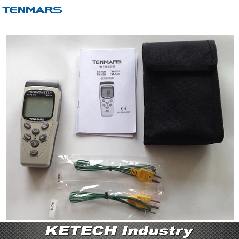 

Handheld K/J Type Industrial Thermometer TENMARS TM82N