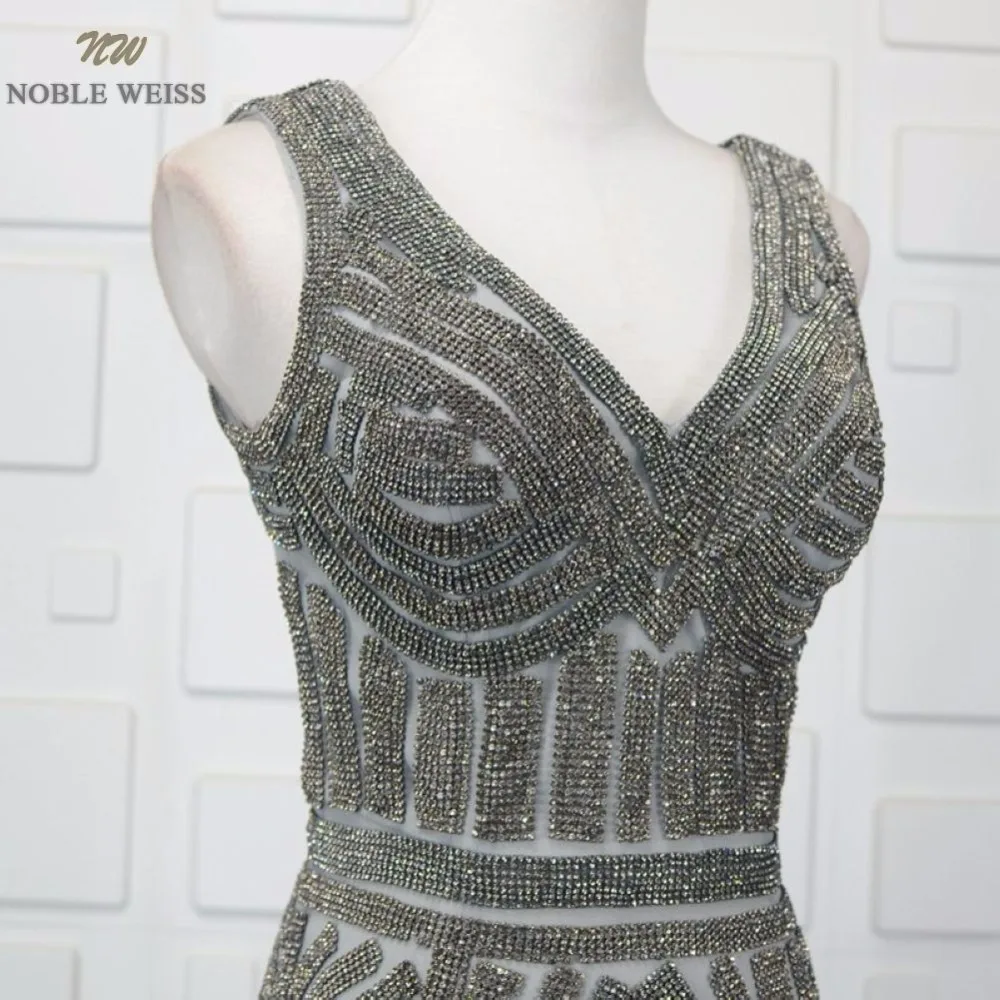 Благородные WEISS Длинные Серые Выпускные платья 2019 vestido de festa роскошное Русалка без