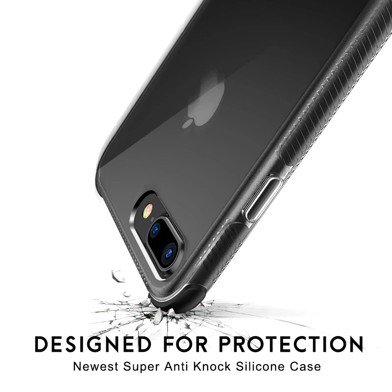 X-ENOGONE противоударный чехол для iPhone 7 8 6 Plus Heavy Duty Защита прозрачный силиконовый х