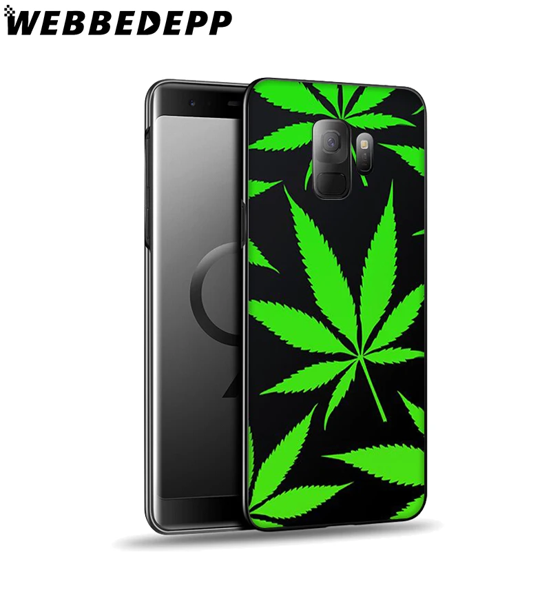 WEBBEDEPP Weed Leaf Soft Case for Samsung Galaxy A3 A5 A6 Plus A7 A8 A9 J6 Cover | Мобильные телефоны и аксессуары