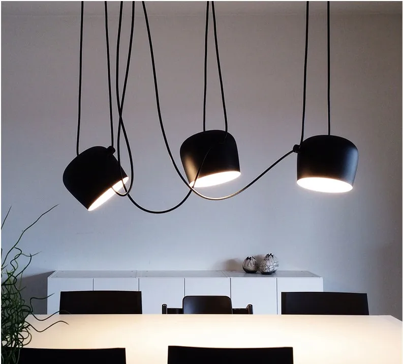 Скандинавские барабанные капельки белые/черные современные промышленные