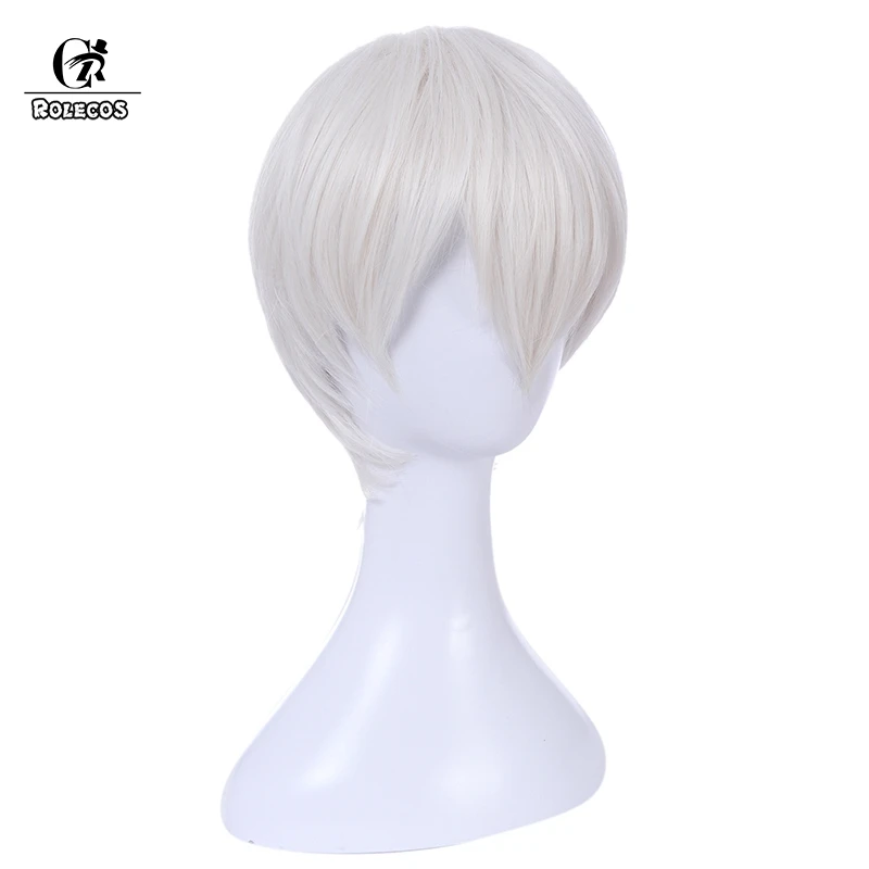 ROLECOS Nier Automatas Cosplay головной убор 9S синтетические волосы белые короткие 30 см для