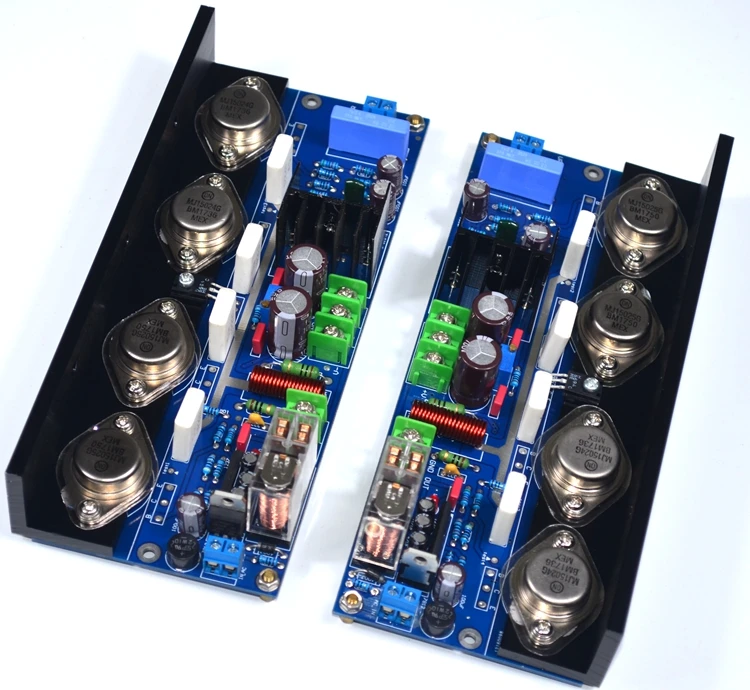 

UPC1342V+MJ15024 MJ15025180W*2 HIFI power amplifier board (adjustable class A)