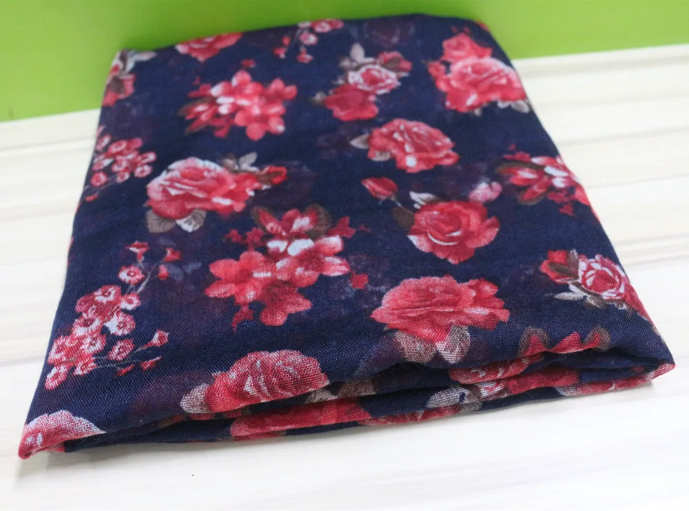 

Hot Sale design winter scarf women fashionable shawls scarves flowers printed muslim hijab floral cosy soft 10pcs/lot