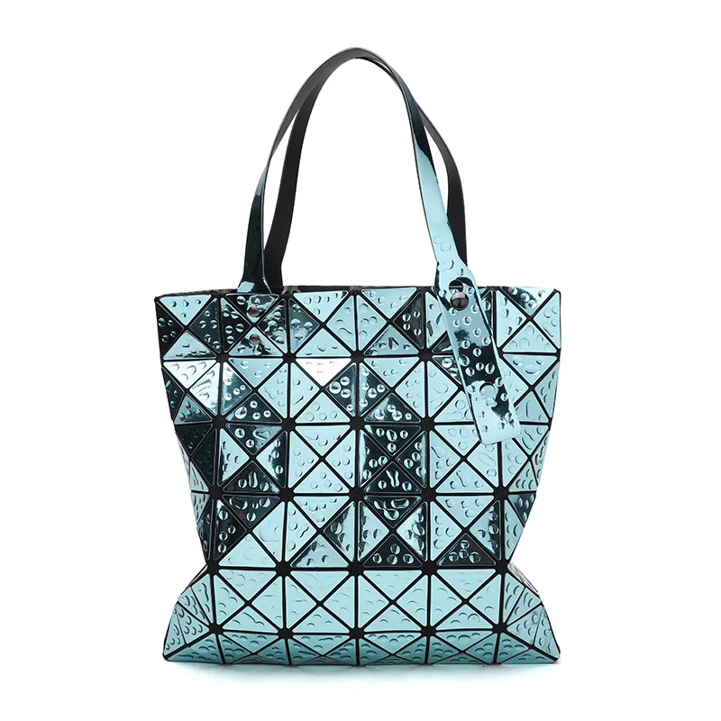 Women Bag Folded Ladies luxury Handbag Bags Designer Laser Shoulder Geometric Plaid Tote bolsos mujer For Female | Багаж и сумки
