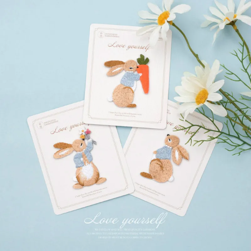 Набор из 3 вышитых мультфильмов с утюгом для одежды куртка аппликацией глажка