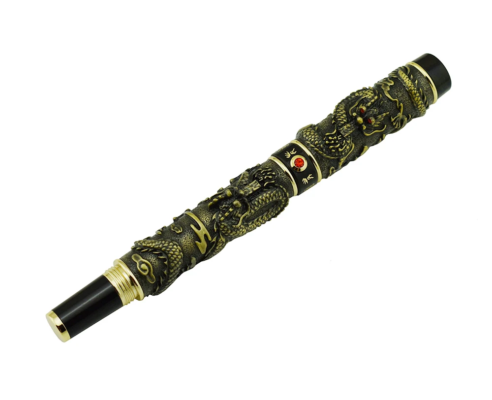 Винтажная Роскошная Шариковая ручка Jinhao двойная искусственная жемчужина