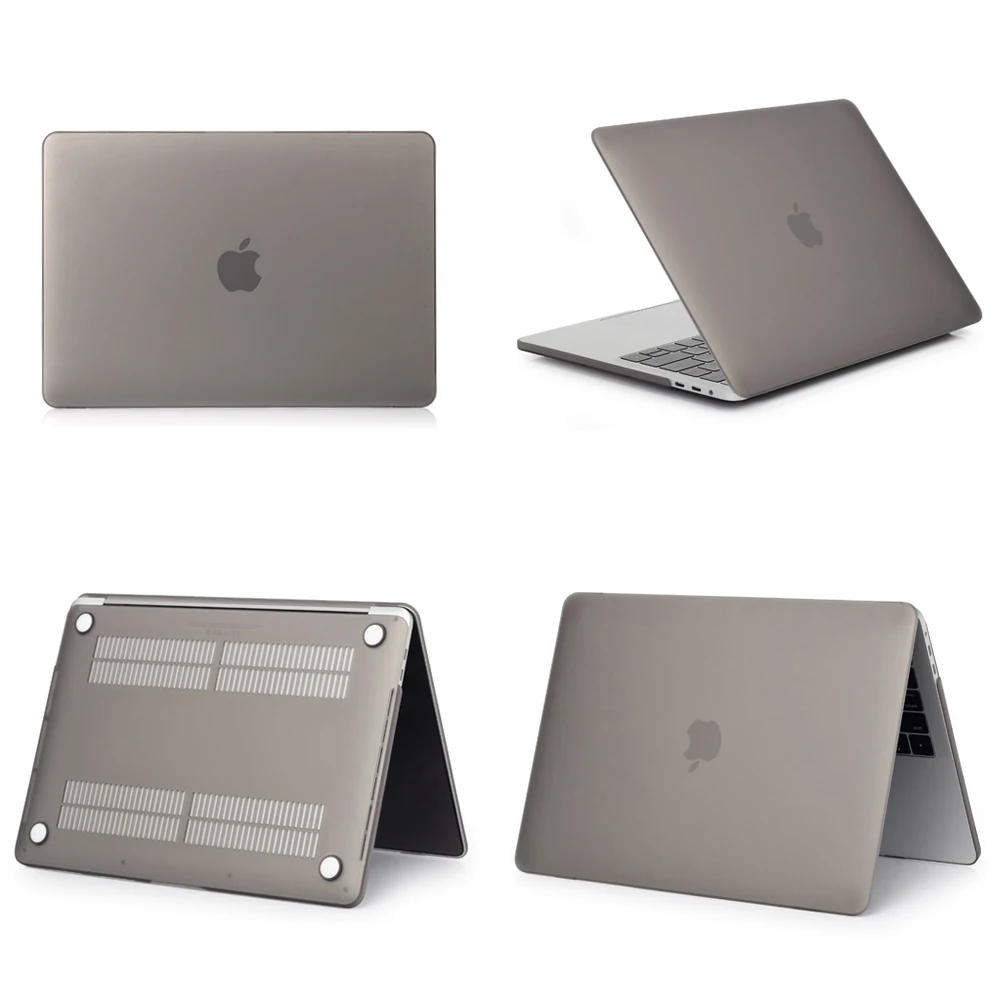 Matte Gray Жесткий матовый чехол для ноутбука MacBook Air 11 retina 12 крышка MacBook Pro 13 15 с сенсорной панелью A1706 A1707 A1989 A1990 A1932 - Цвет: Matte Gray