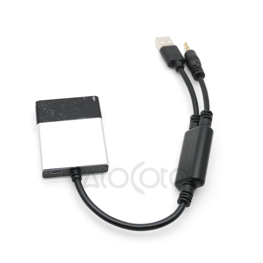 Комплект для автомобиля AtoCoto Bluetooth приемник 3 5 мм с интерфейсом AUX и USB Кабельный