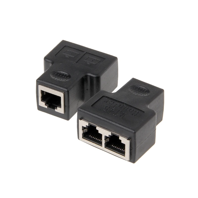 2 шт. RJ45 сетевой сплиттер 1 до 2 Женский переходник CAT5/CAT 6 LAN Ethernet сетевой сплиттер