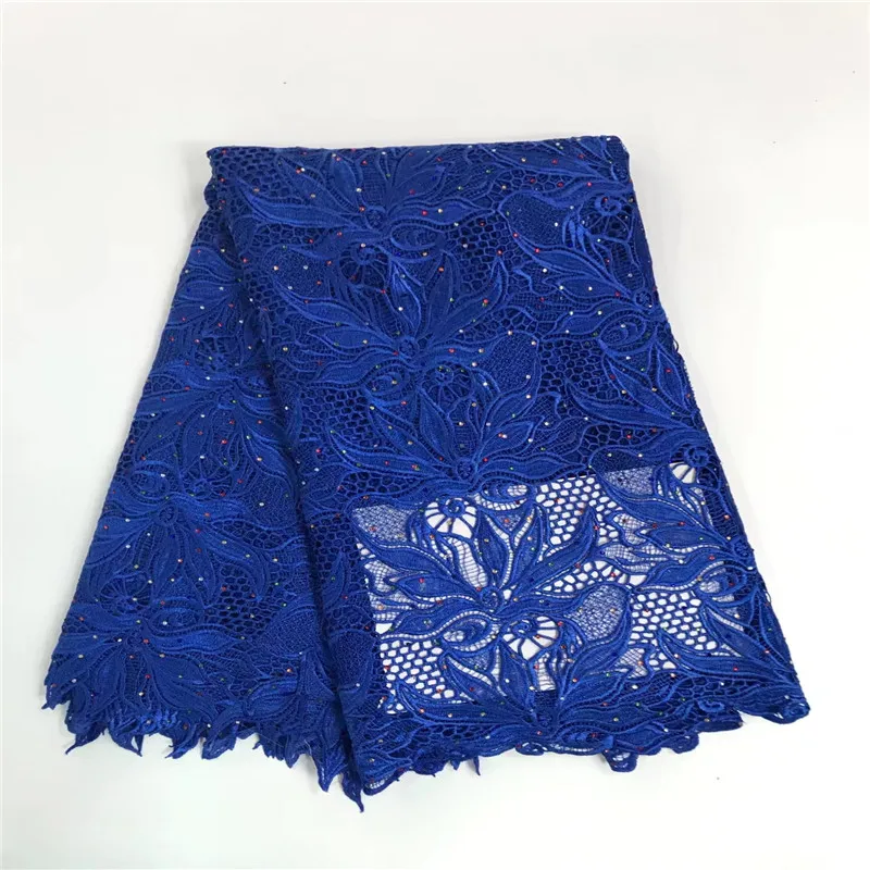 Hot sale newa rrivals african cord lace fabrics with multi color stones for party dress high quality guipure fabric RF27B-1 | Дом и сад