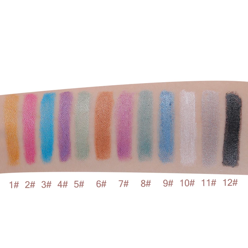 Профессиональный музыкальный карандаш для век с цветами мерцающие 12 цветов