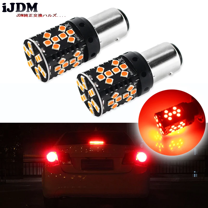 IJDM автомобильные задние фары 1157 светодиодный Canbus Error Free блестящий красный 44SMD P21/5