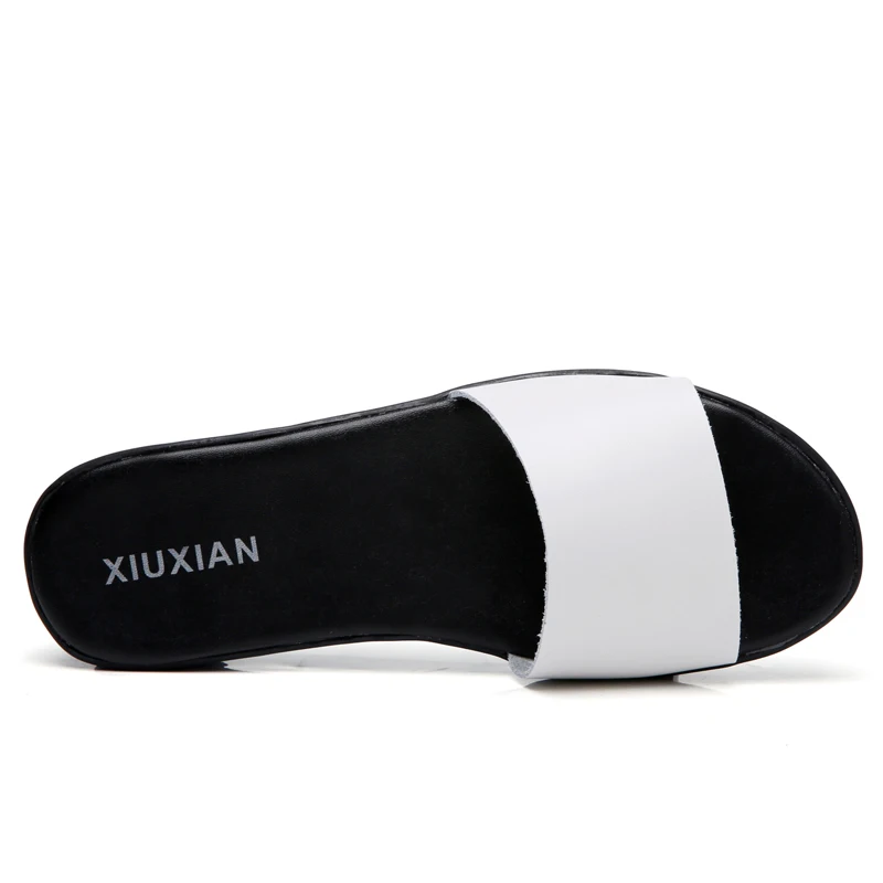 Women Slippers Flip Flops Peep Toe Sandals White Black Platform Comfortable Summer Indoor Shoes | Обувь