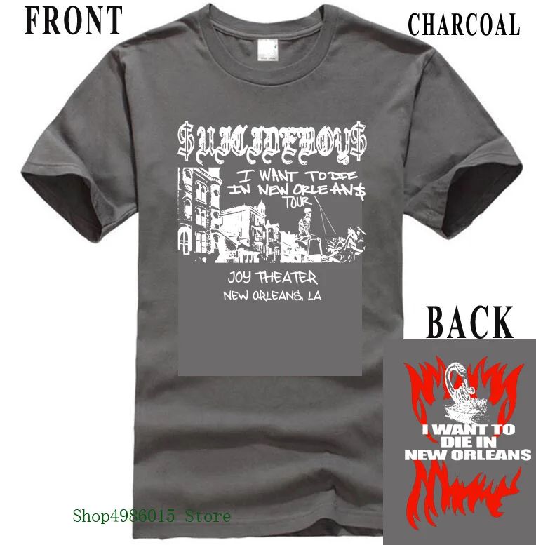charcoal SUICIDEBOYS/ футболка для мальчиков с надписью «I WANT TO DIE IN NEW ORLEANS$ UICIDEBOYS», размеры от S до 3XL, мужские футболки высокого качества, футболка - Цвет: charcoal