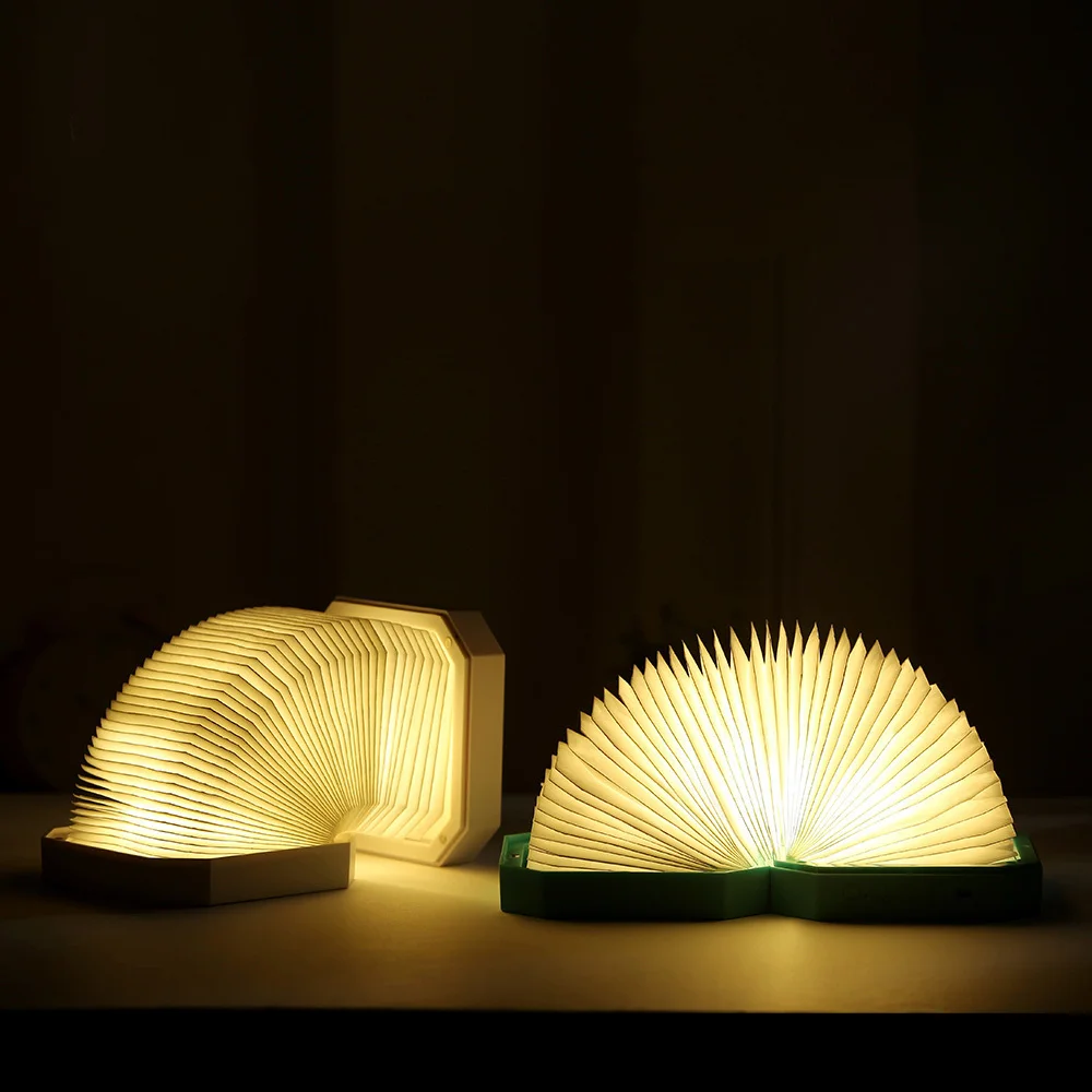 Складная книга лампа светодиодный настольный светильник Bluetooth Динамик Складной