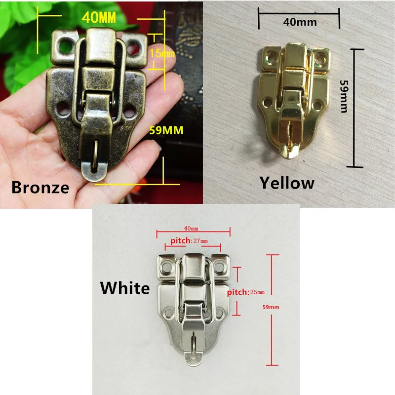 Bulk Vintage Lock Iron Chest Box Suitcase Case Buckles Toggle Hasp Latch Catch Clasp Chinese Furniture Hardware,59*40mm,20Sets