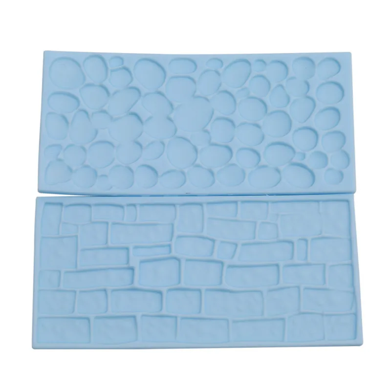 2PCs/ Set Texture Form Silicone Mold Tree Bark Brick Wall Embossing Lace Mat fondant mold Cake Decoration Easter Decor | Дом и сад