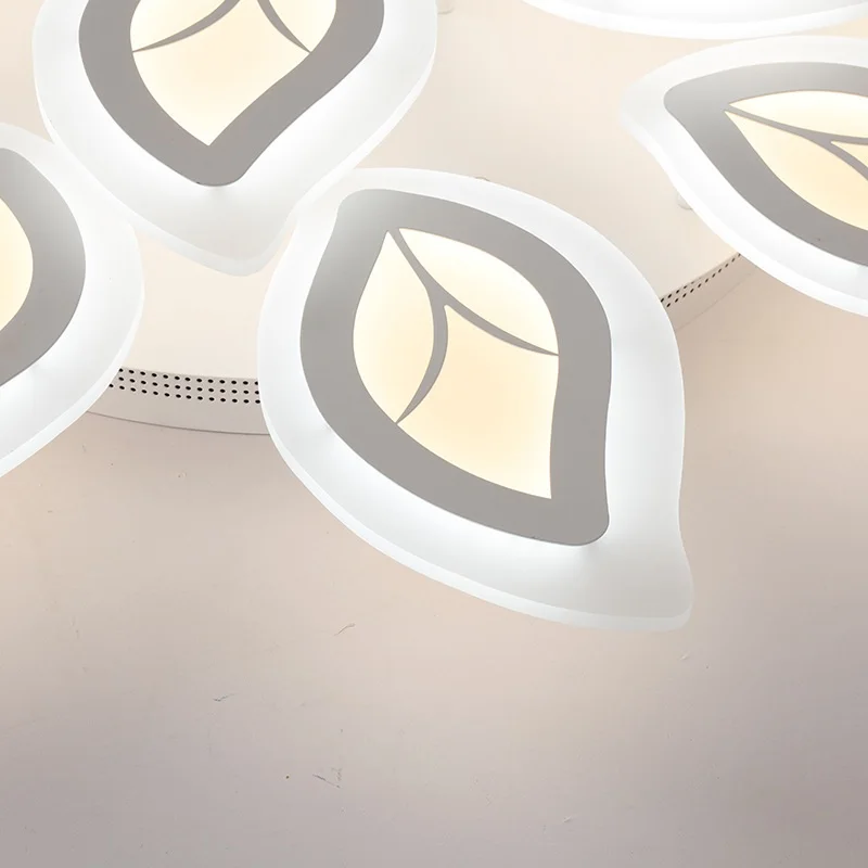 Акриловый потолочный светильник нового типа лампа в виде листьев для гостиной