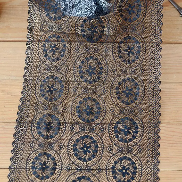 

hot sale Lace accessories Black slim lace width 20 cm H2003