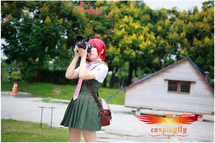 Mahiru Koizumi супер Danganronpa Косплей Костюм на заказ оливковое зеленое платье