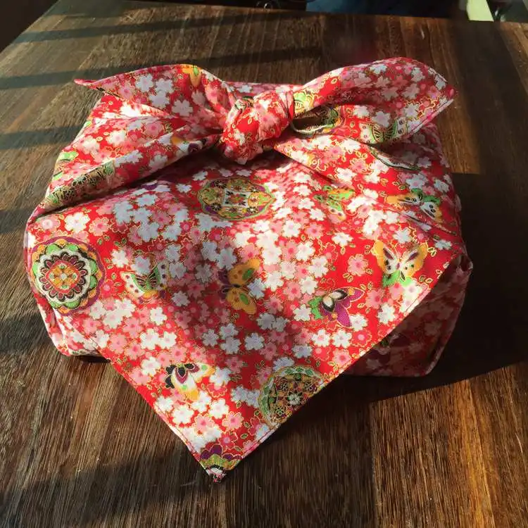 Японский стиль оберните тканевый носовой платок furoshiki хлопок/с принтом 45 см/много