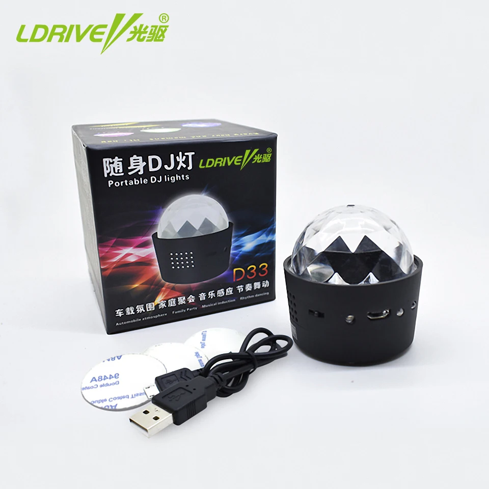 LDRIVE в машину с USB туманный распылитель диджеев светодиодный украсить огни мини RGB