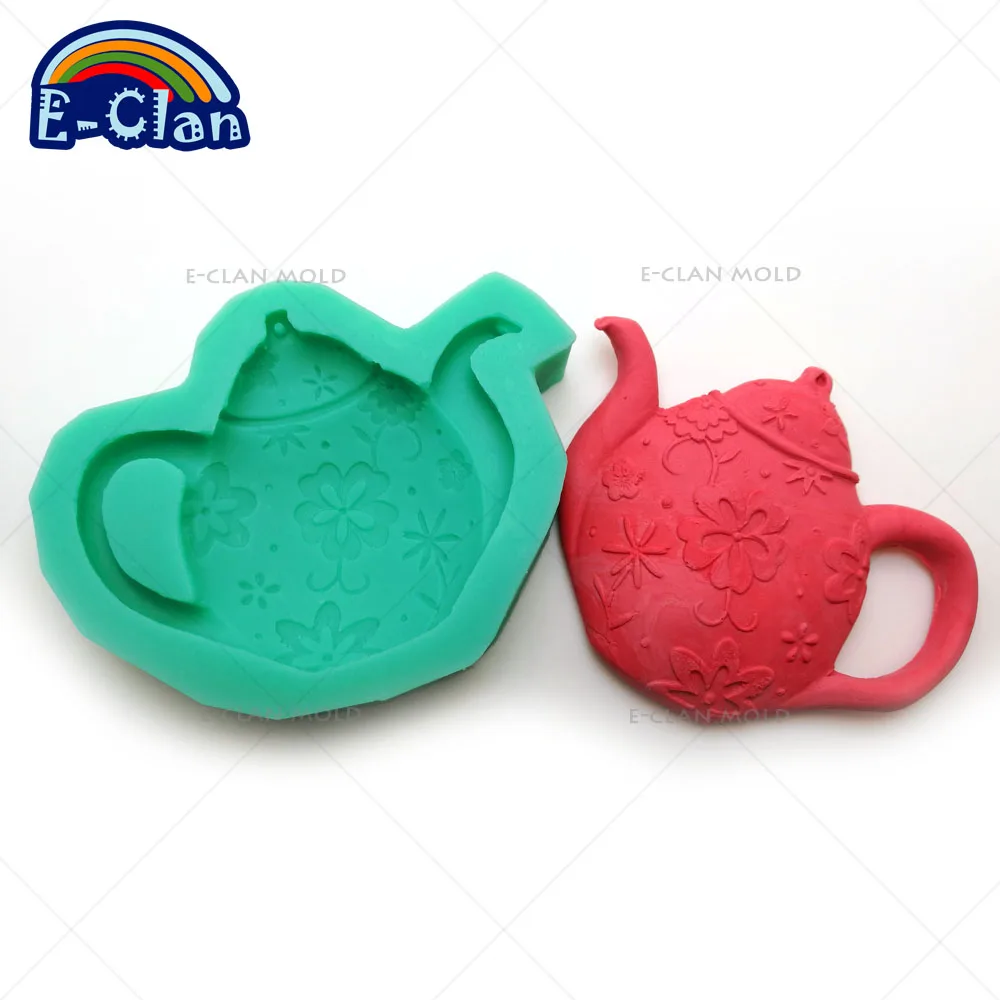 Новый DIY чайник силиконовые формы для помадки на Торт Желе Десерт форма