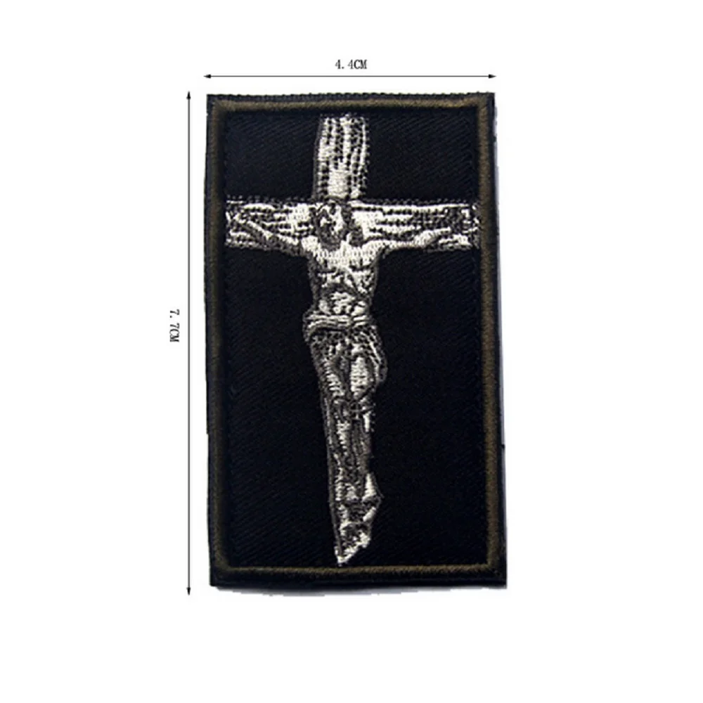 Заплаты вышивки Иисуса патч с христианской символикой на католический крест из
