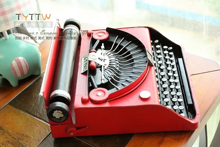 Натуральная кожа большие размеры железная модель пишущей машинки Тип Европа