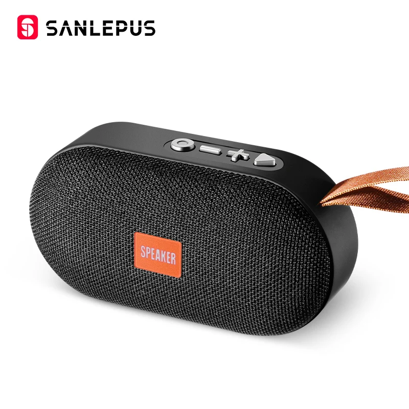 SANLEPUS Мини Bluetooth динамик портативный беспроводной динамик звуковая система 3D стерео музыка объемный Поддержка Bluetooth, TF AUX USB - Цвет: Черный