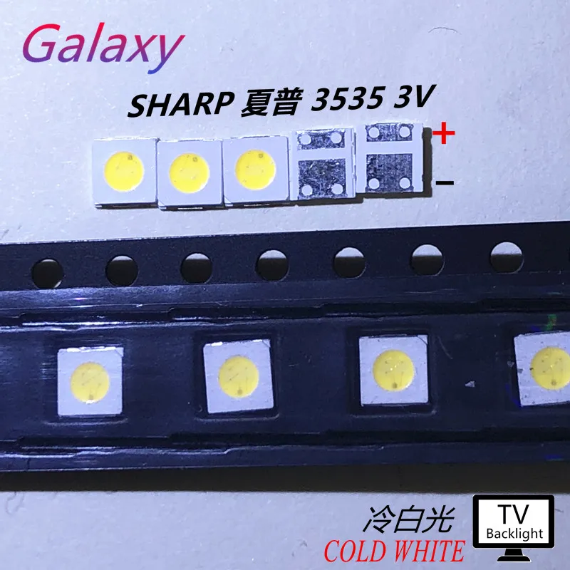 200 для SHARP LED TV ЖК подсветка телевизора светодиодная 1 Вт 3 в 3535 3537 холодный белый