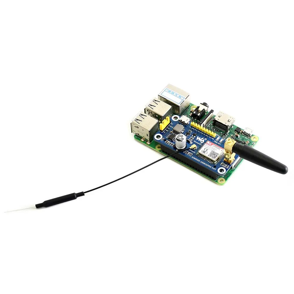 Waveshare GSM/GPRS/Bluetooth HAT для Raspberry Pi на базе SIM800C совместим с 2B/3B/3B +/Zero W|Демонстрационные