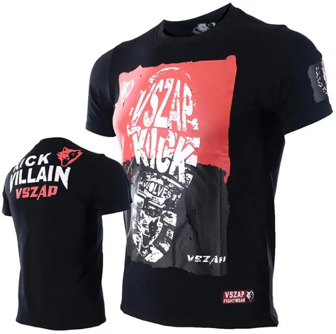 

VSZAP Justice big foot MMA fighting training sport short - sleeve T - shirt wulin wind Wolf loose summer fighting.