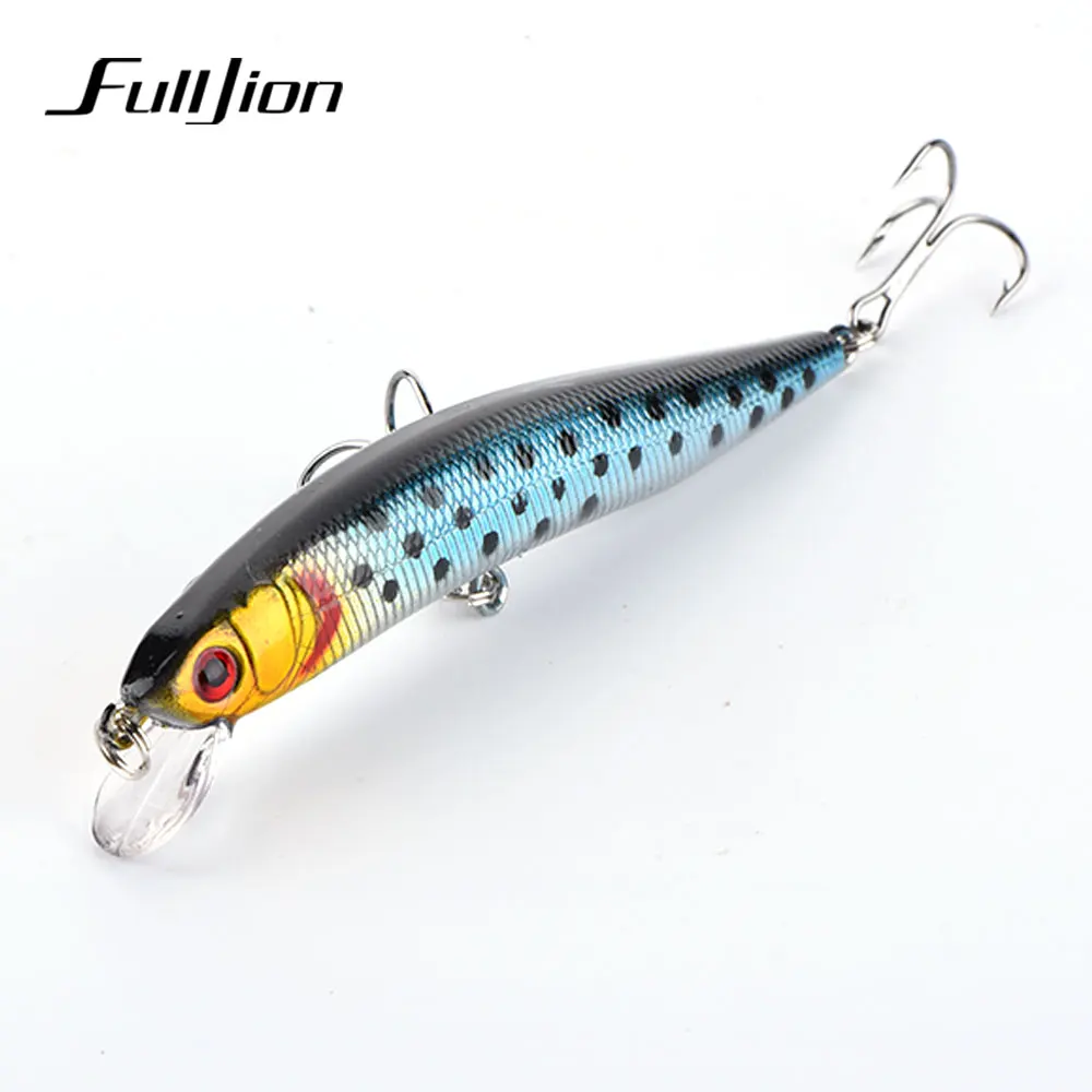 Fulljion 5 шт./лот 9 см 8 7 г рыболовные приманки Воблеры Minnow 6 # крючки 3D глаза воблеры