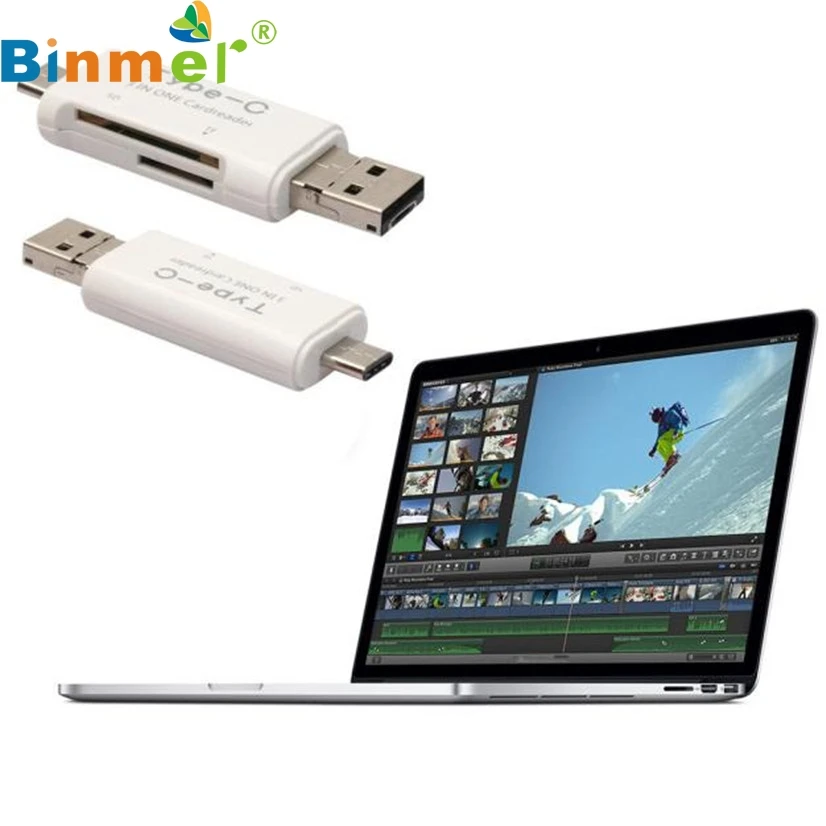 Заводская цена Лидер продаж 3 в 1 Type C Micro USB OTG TF SD MS кардридер адаптер для Macbook