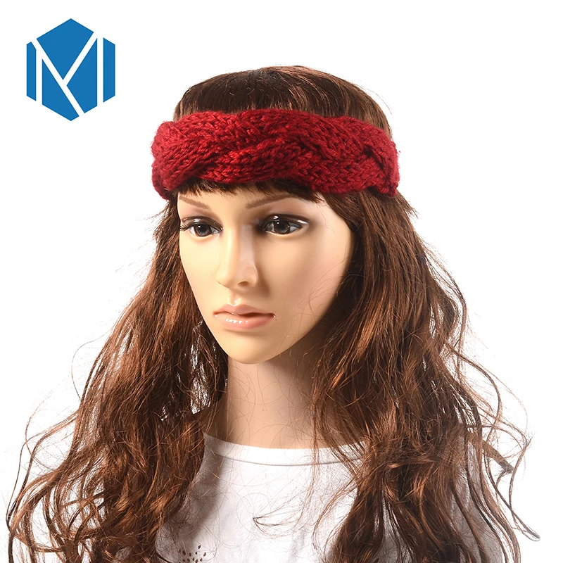 Женская плетеная повязка на голову M MISM круглая для волос аксессуар роскошный