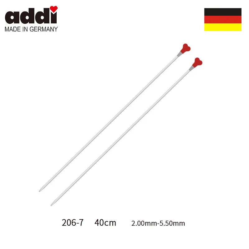 Прямые одинарные вязальные спицы addi 40 см 206-7 | Дом и сад