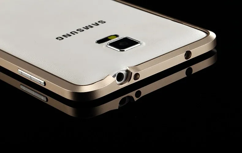 Luphie роскошный ультра тонкий алюминиевый бампер чехол для samsung Galaxy Note 4 N910F N9100 чехол+ 2 пленки(1 передняя+ 1 задняя