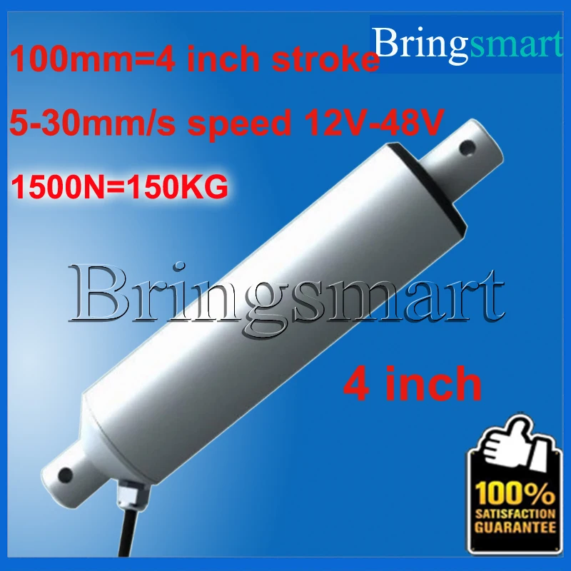 Оптовая продажа 100 мм 4 дюймовый линейный привод трубчатый двигатель 12 48 В