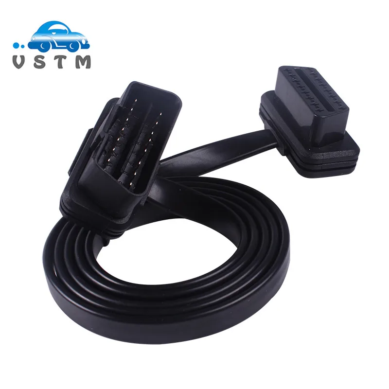 100 см плоский лист + тонкий как лапша OBD 2 OBDII OBD2 16Pin мужского и женского пола ELM327