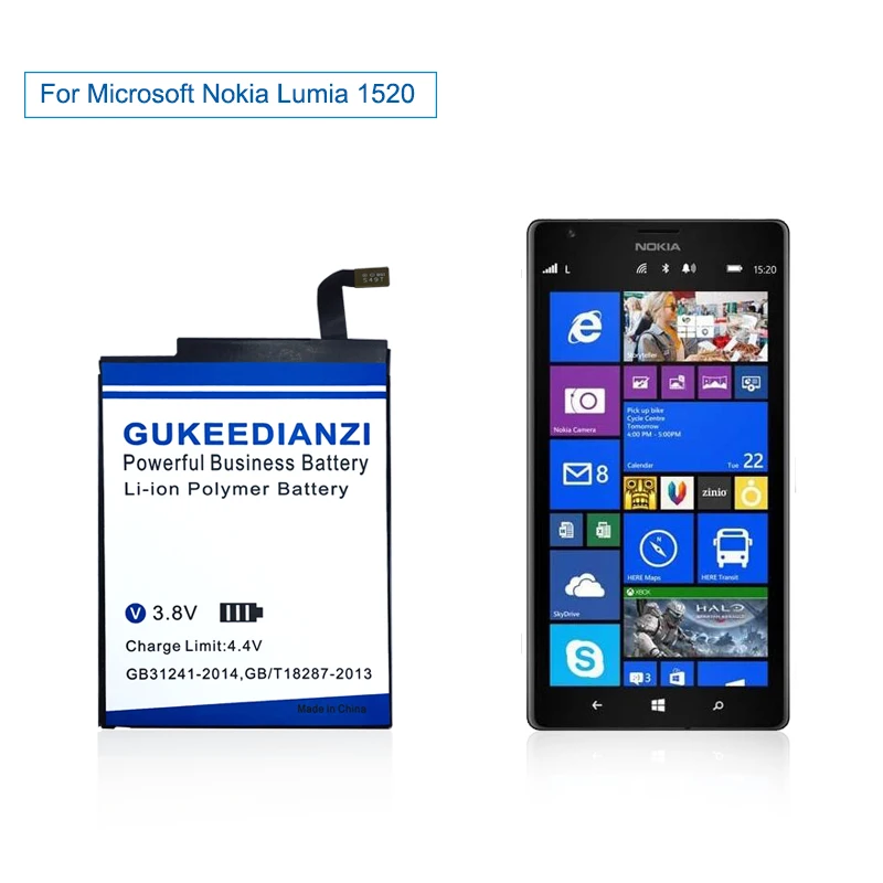 GUKEEDIANZI BV 4BW 3500 Аккумулятор для телефона мАч Nokia Lumia 1520 MARS планшетофон (плафон) RM 937 Bea