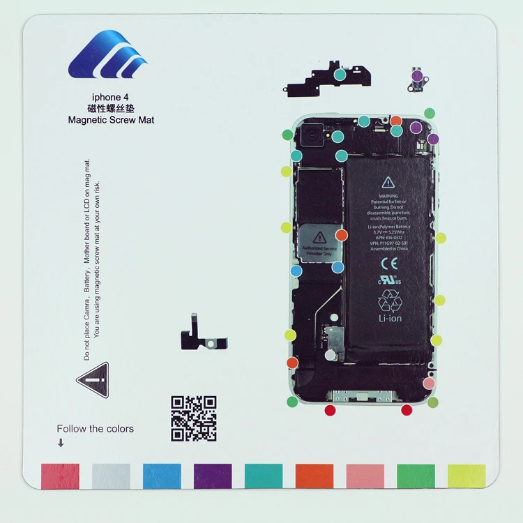 Профессиональный магнитный коврик для работы с винтами iPhone 4 iphone 4S 5 5S 5c 6s 6 Plus