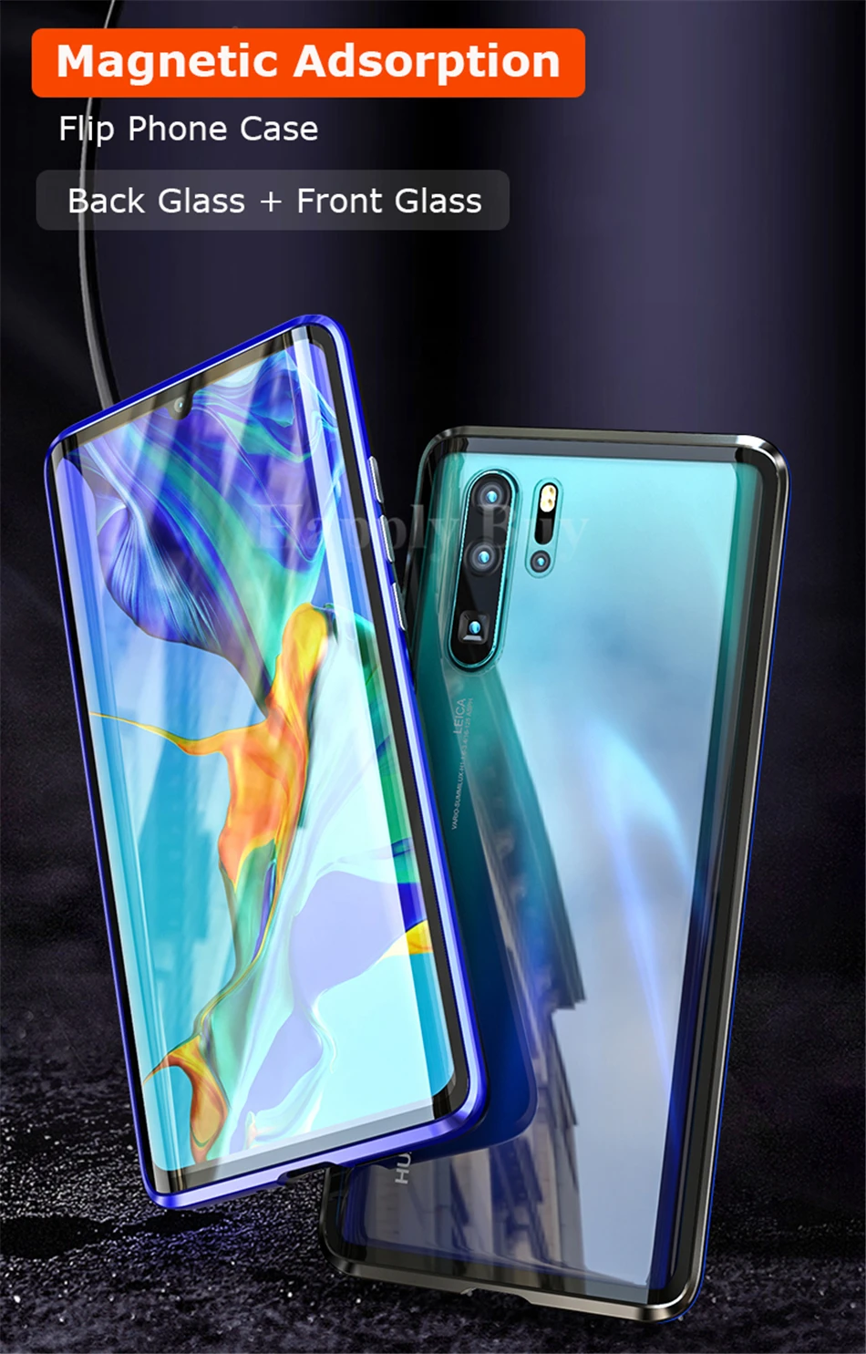 Двусторонний стеклянный чехол с полной защитой для huawei P30 Pro Shockproor чехол s металлический чехол Bumber для huawei P30Pro P 30 Чехол