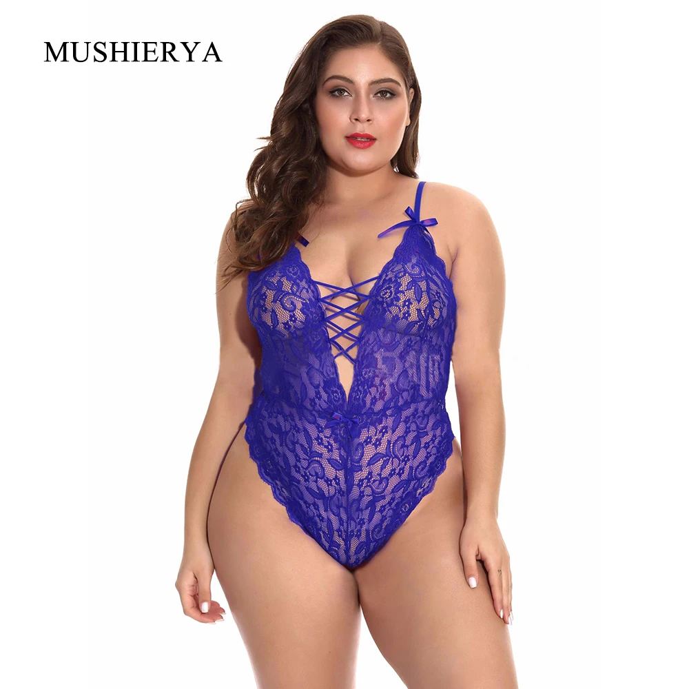 Женское сексуальное боди MUSHIERYA женское Кружевное прозрачное нижнее белье