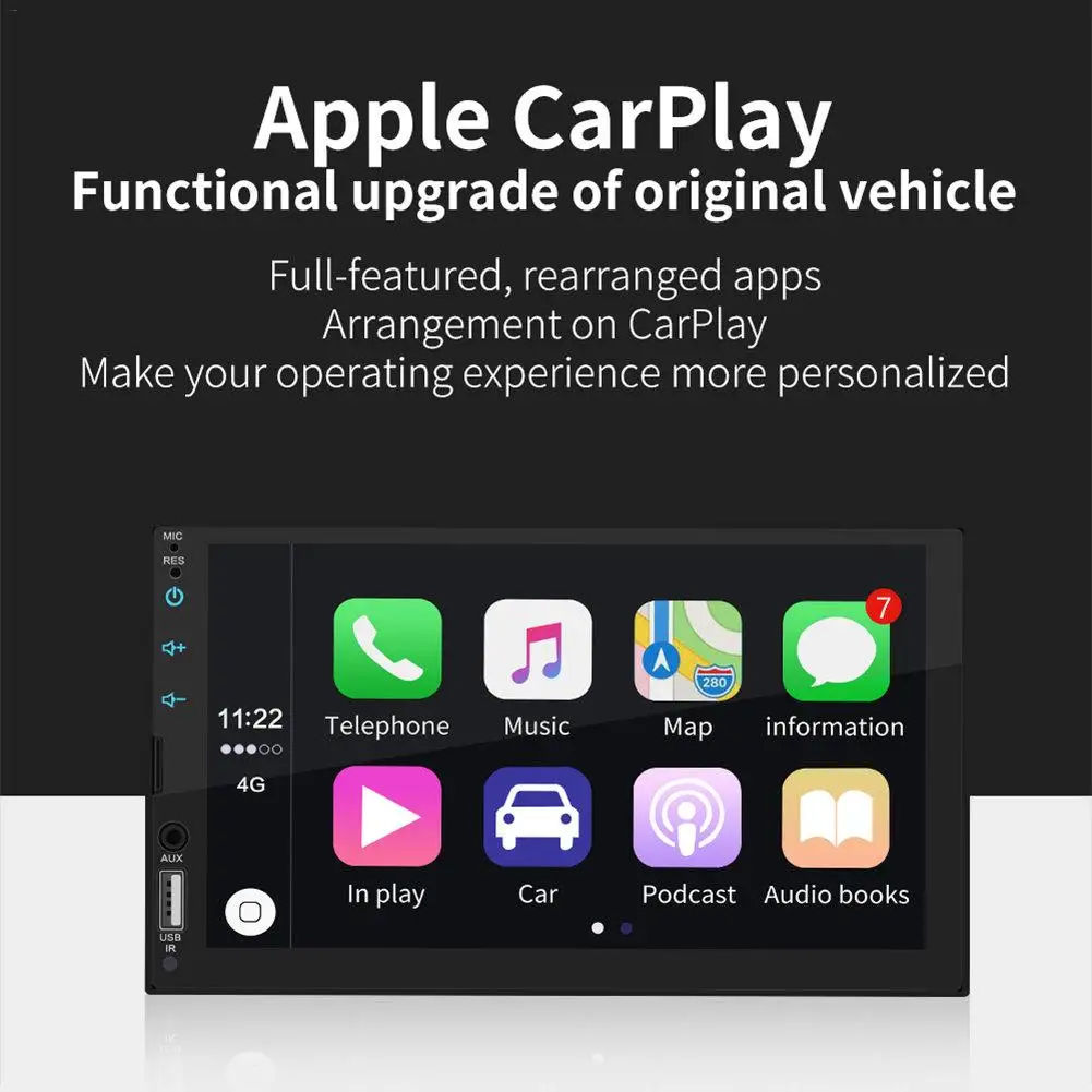 7 дюймов для Apple Ipad Mini Carplay автомобильный Bluetooth MP5 плеер сенсорный Экран FM Радио