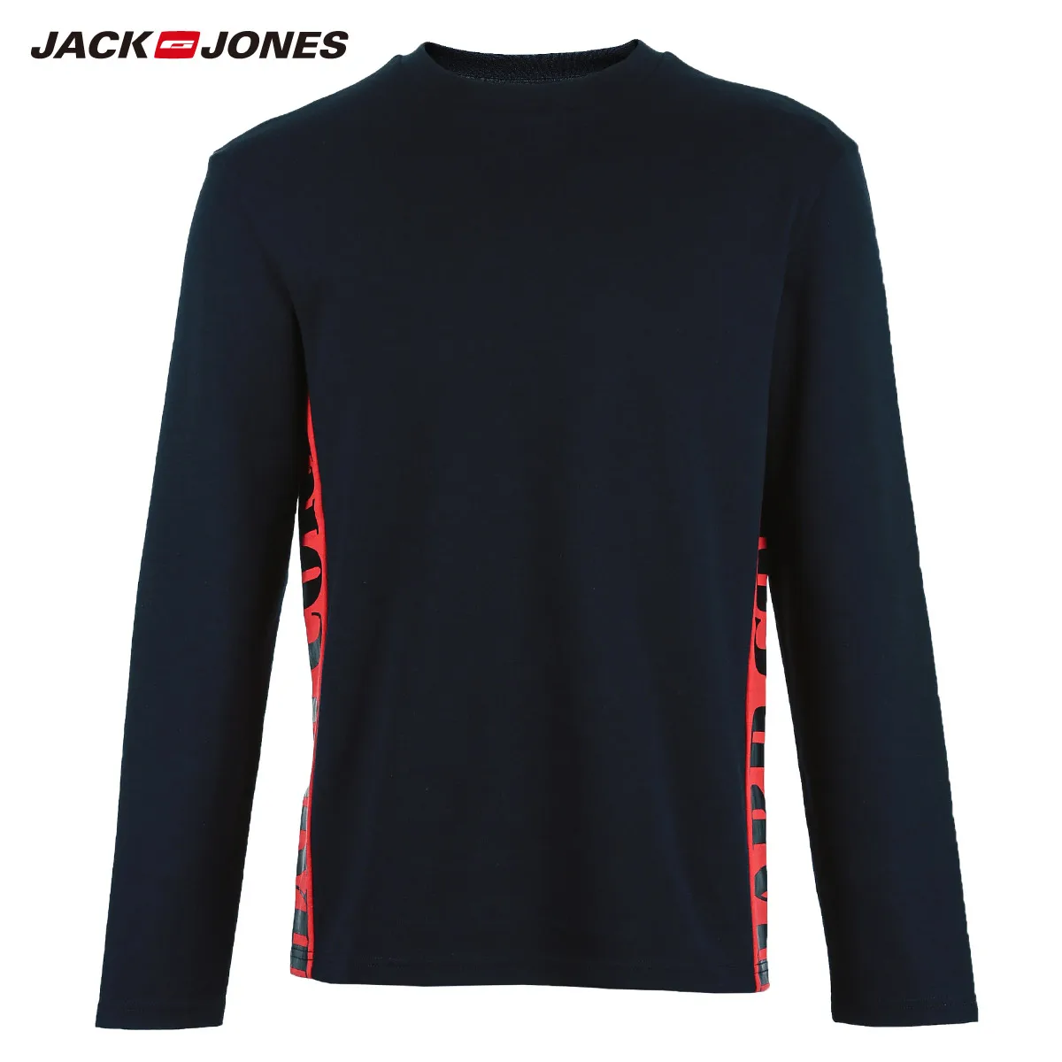 MLMR Мужская хлопковая футболка с буквенным принтом Однотонная длинными рукавами