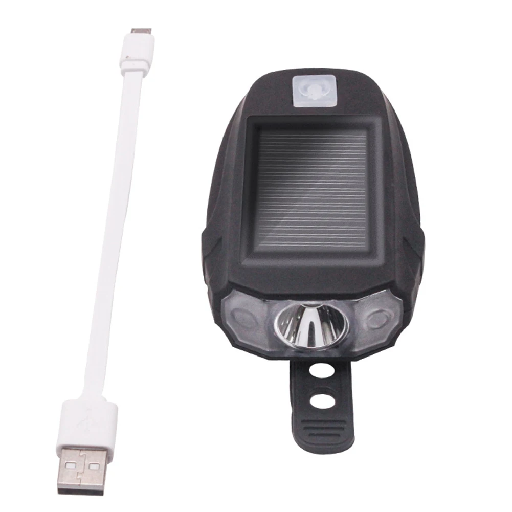 Solar Powered Super Bright USB Rechargeable Safe Riding Headlight Warning Energy Saving Bicycle Accessory Waterproof | Спорт и